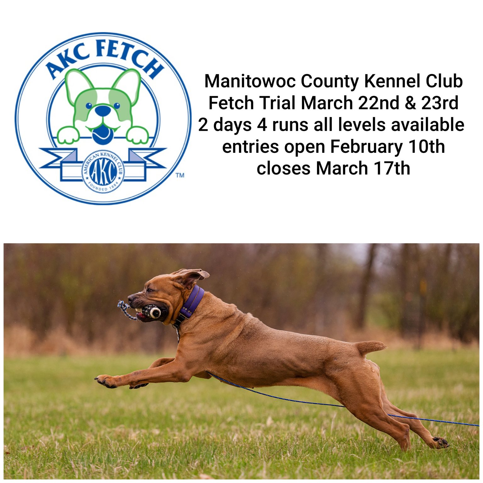 MCKC Fetch Trial March 22 & 23, 2025